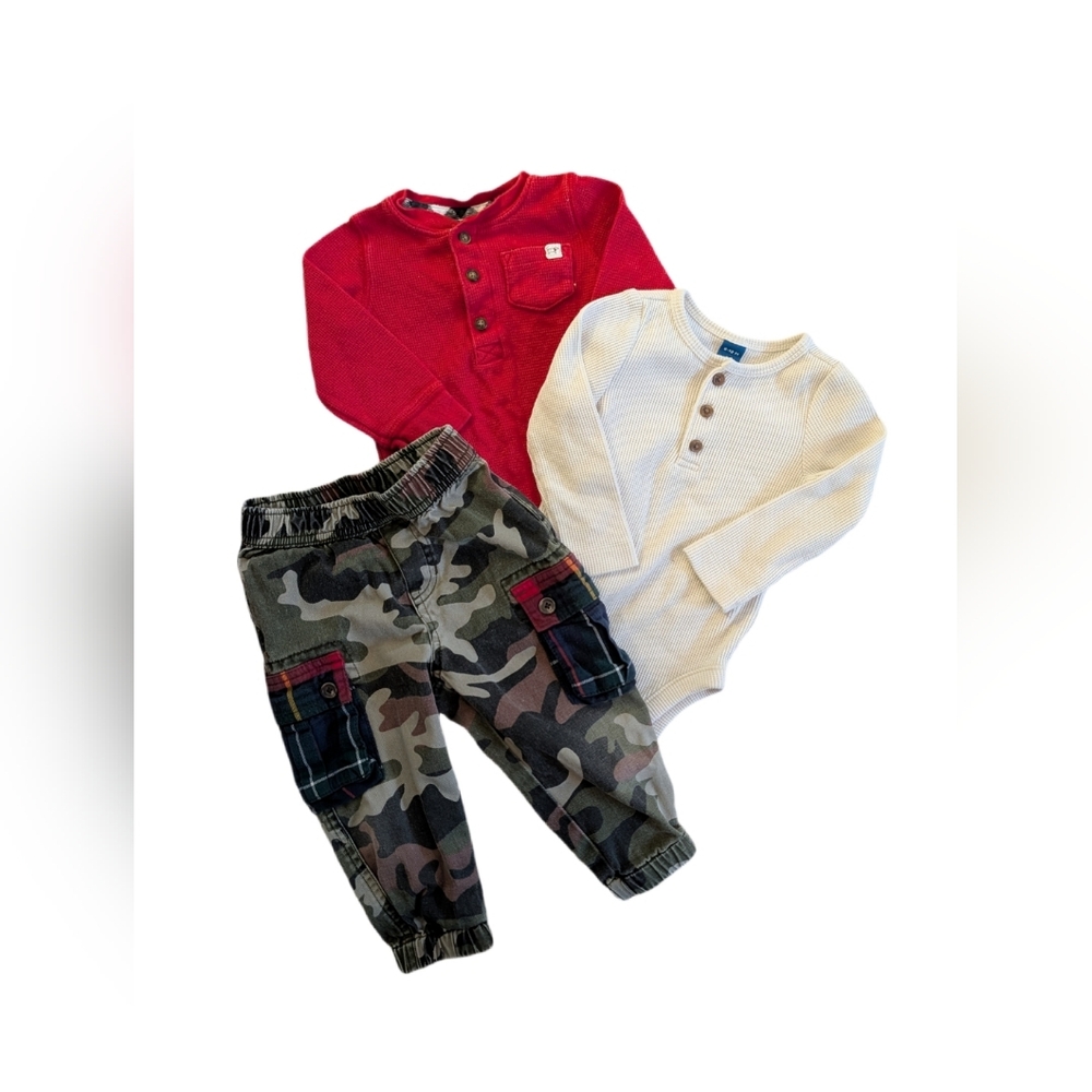 Polo by Ralph Lauren Red and Cream Kids Matching Set